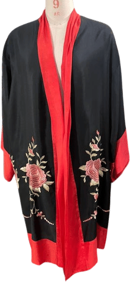 1920s Vintage Embroidered Roses Light Jacket