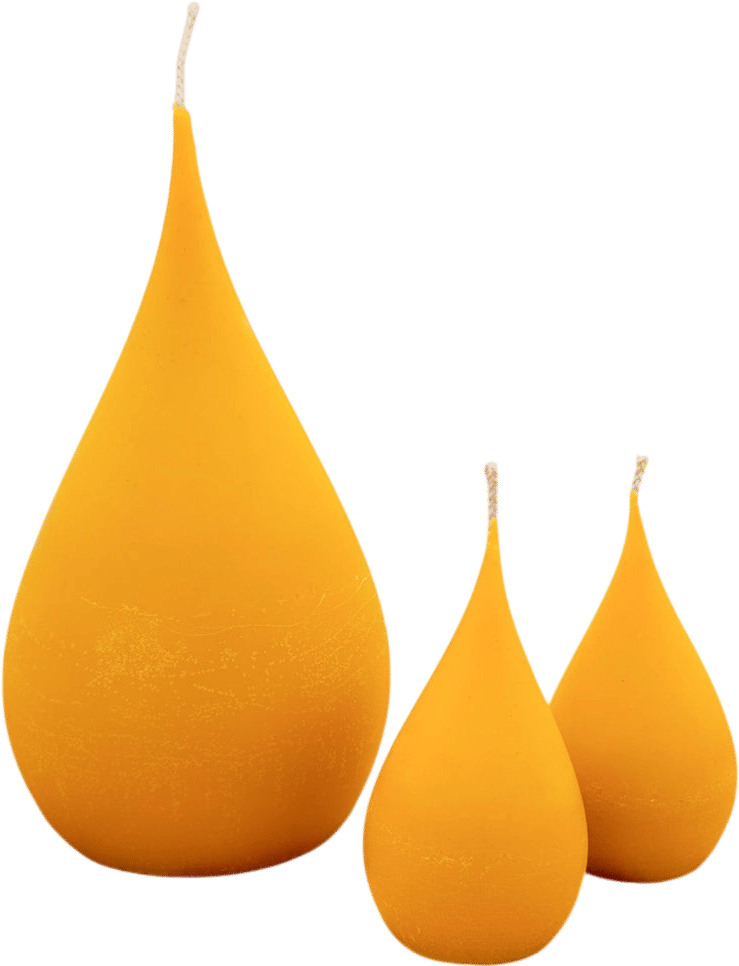 teardrop beeswax candles