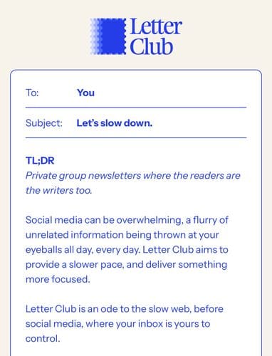 Letter Club /// Naz Hamid & Scott Robbin