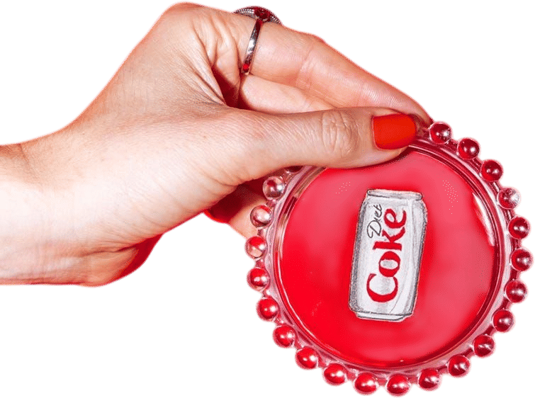 Diet Coke Trinket Dish, Original Illustration, 4”