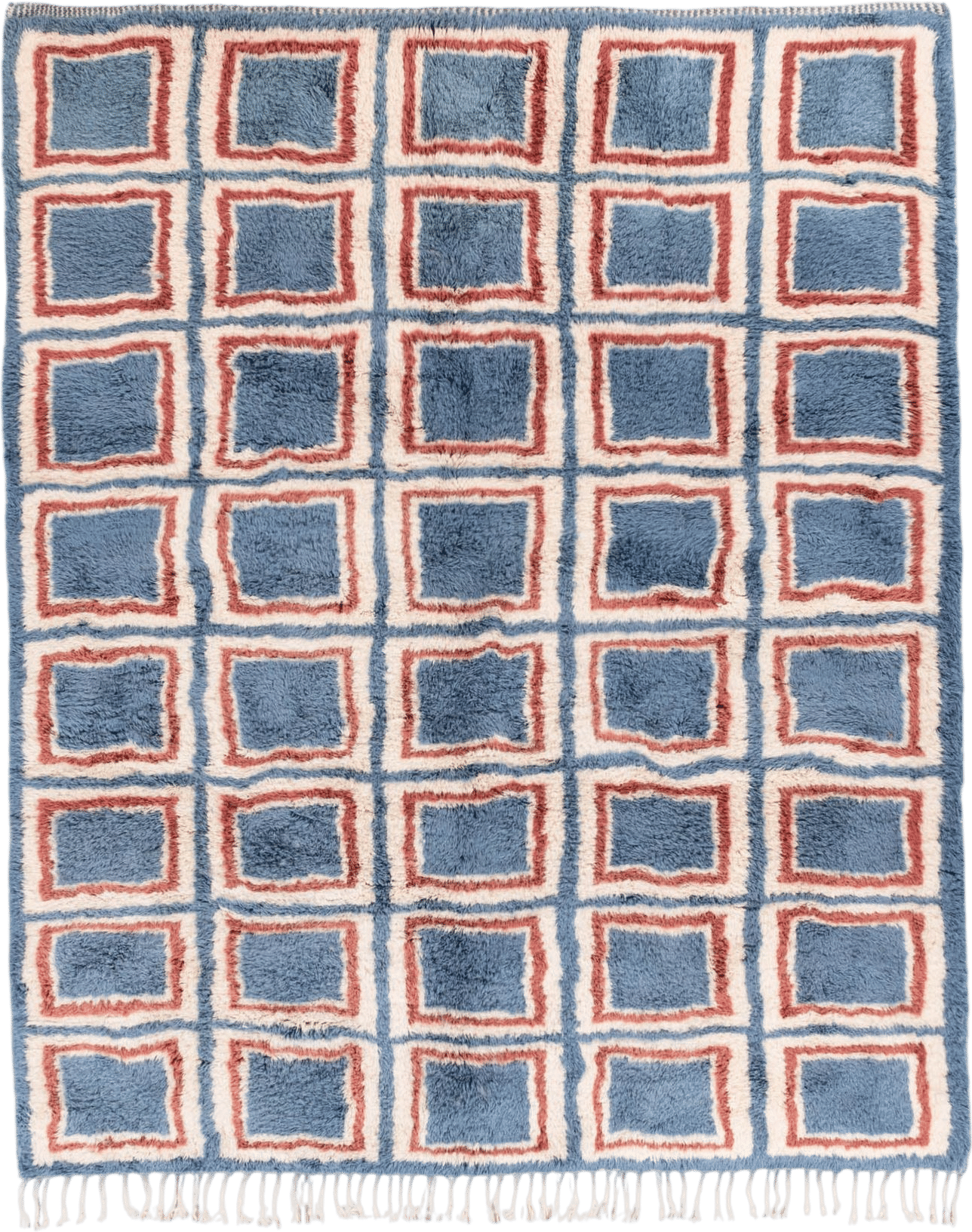 Kaleido Squares - Luxury Shag Moroccan Rug