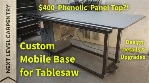 Custom Mobile Base for Tablesaw