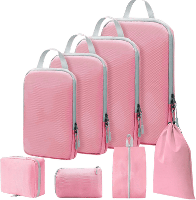 Areaphmet 8pcs Compression Packing Cubes