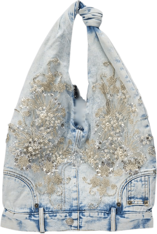 Blessing In Denim, Embellished Shoulder Bag