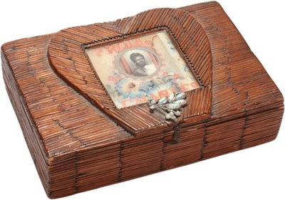 Vintage Prisoner Tramp Art Matchstick Keepsake Box