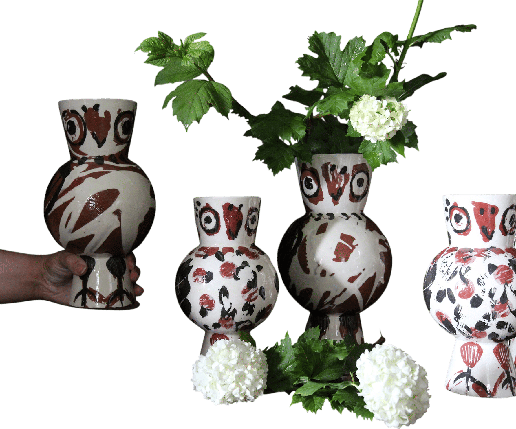 Peggy Poppleton Owl Vases