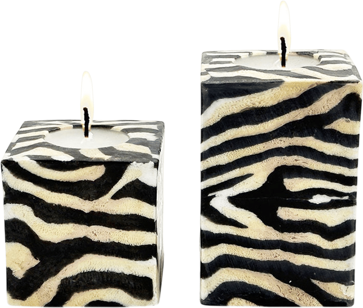 Zebra Glow Swazi Cube Candles