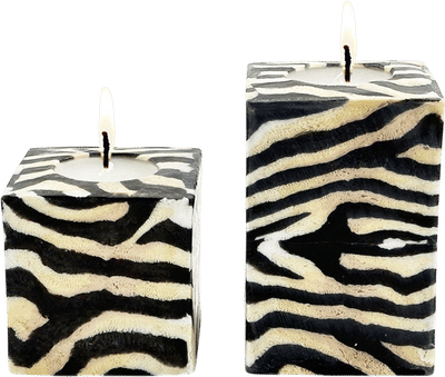 Zebra Glow Swazi Cube Candles