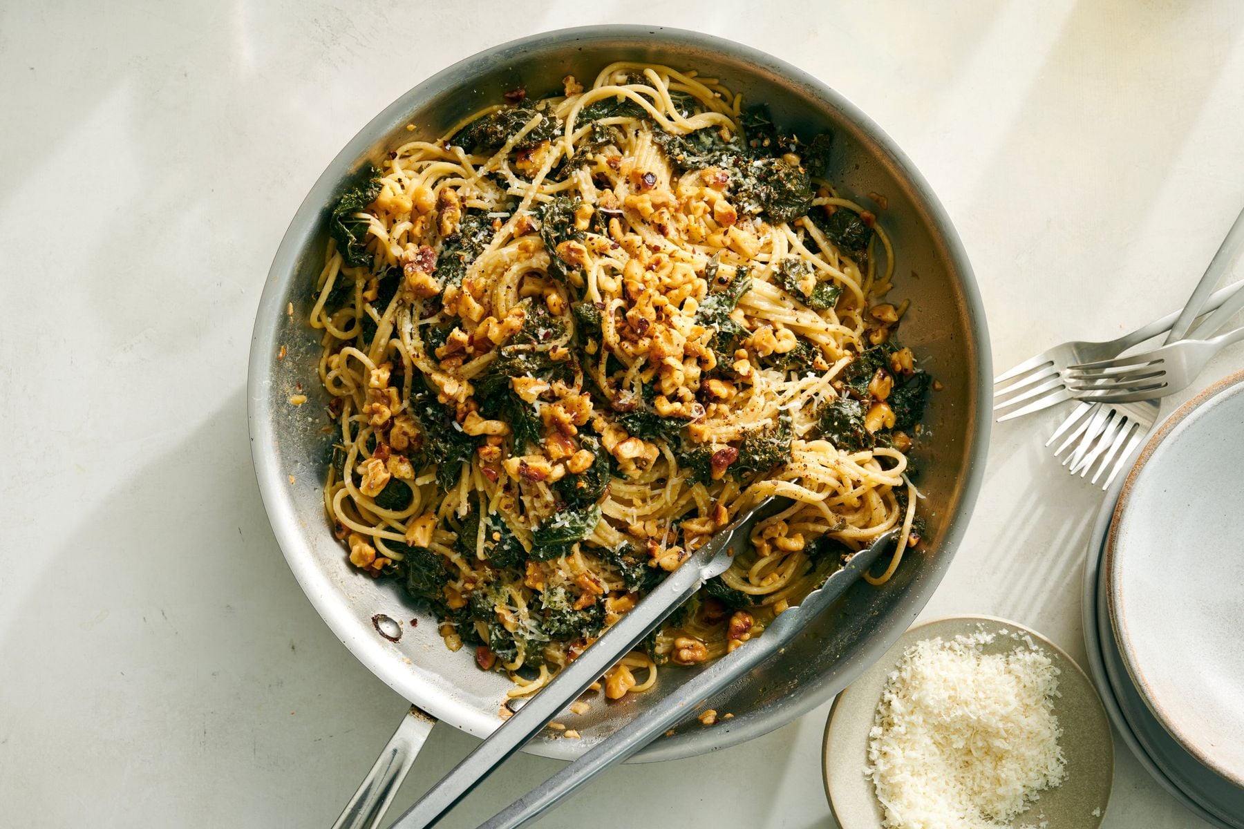 Kale and Walnut Pasta