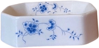 Vintage Blue Transfer Ironstone Soap Dish