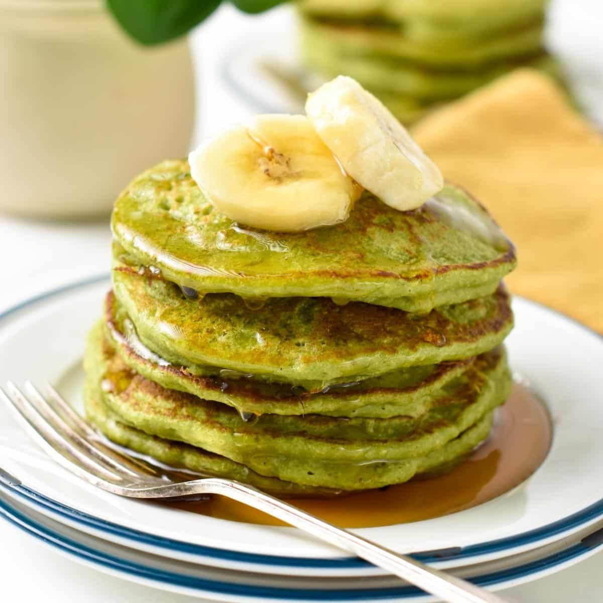 make the pancakes green