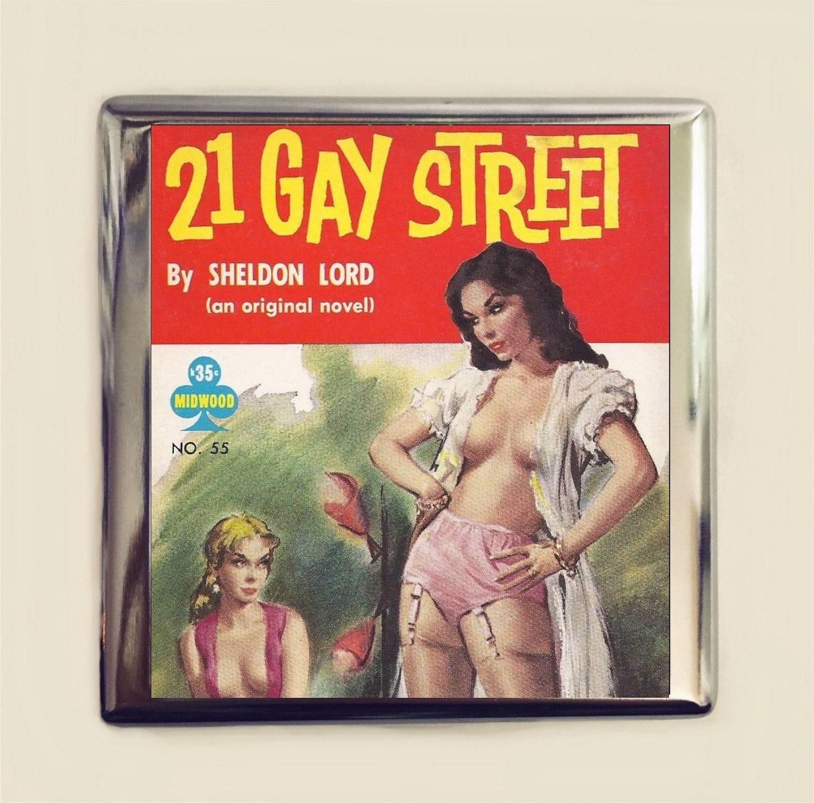 fringepop | "21 gay street" vintage wlw pulp fiction cigarette/business card case