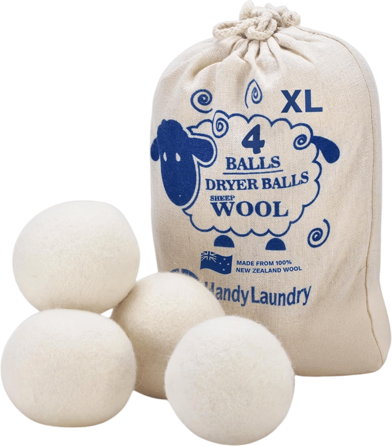 Handy Laundry Wool Dryer Balls (Pack of 4)