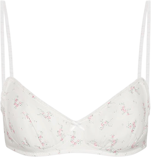 Cou Cou Intimates The Voile Bra: French Blossom Cotton Voile