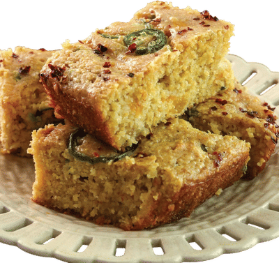 Jalapeño Cornbread + Peach & Hot Honey