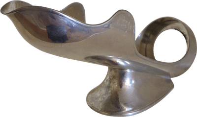 Vintage French Pewter Wine Bottle Holder
