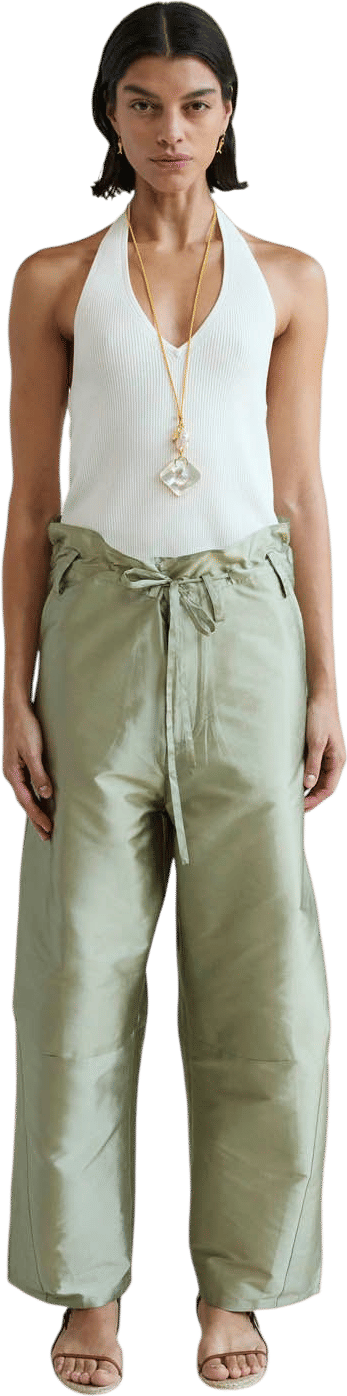 Chan Luu Techno Taffeta Barrel Pant