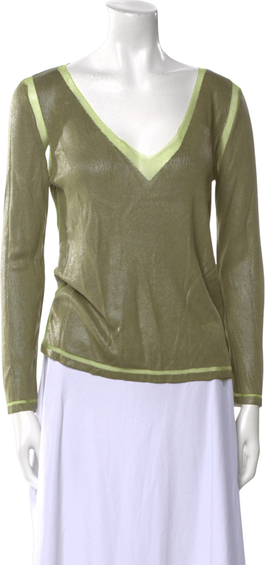 V-Neck Long Sleeve Blouse