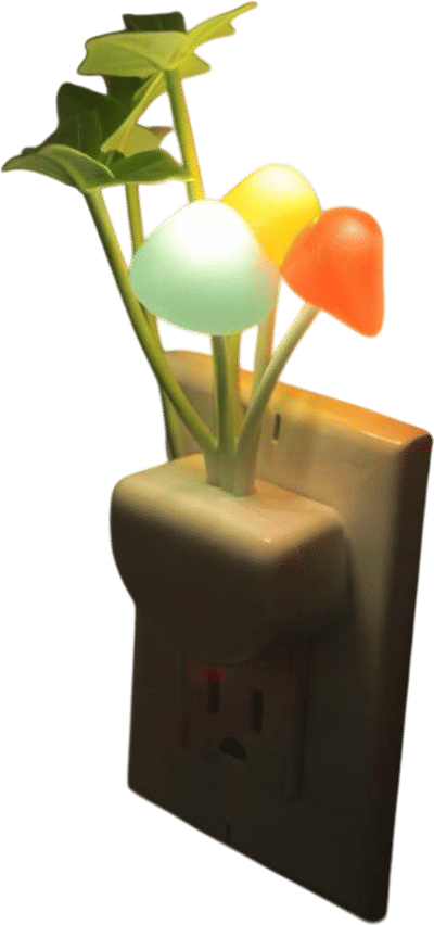 Three Mushroom Plug-In Night Light