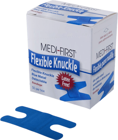 Blue Metal Detectable Knuckle Bandages