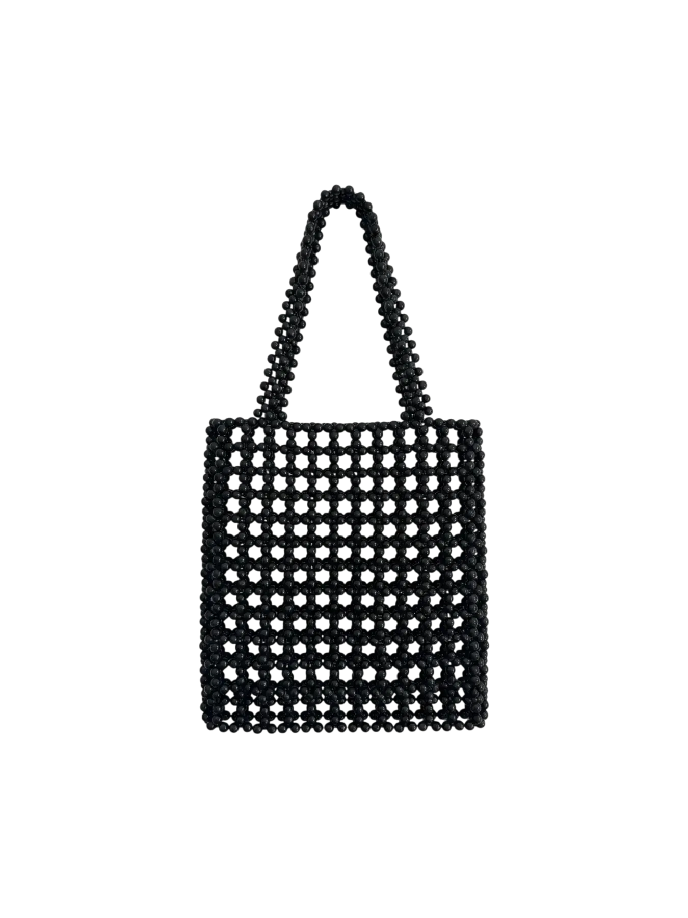 1970s Black Beaded Bag