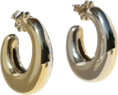 Two-Tone Bubble Hoops
