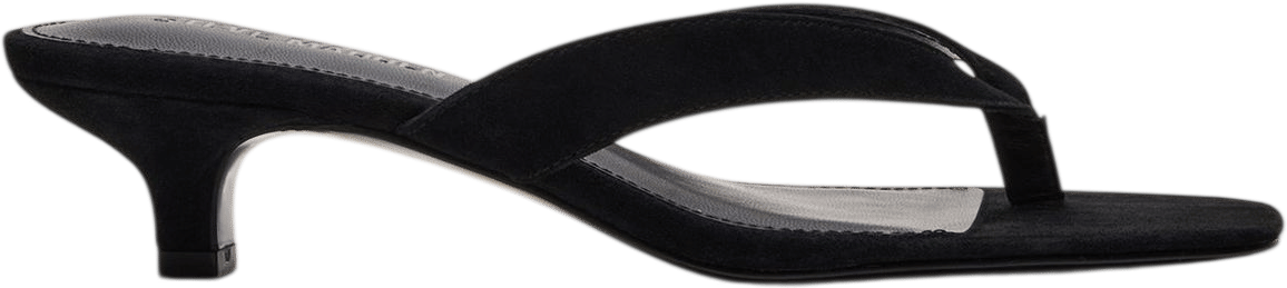 Steve Madden Black Suede Kitten Heel