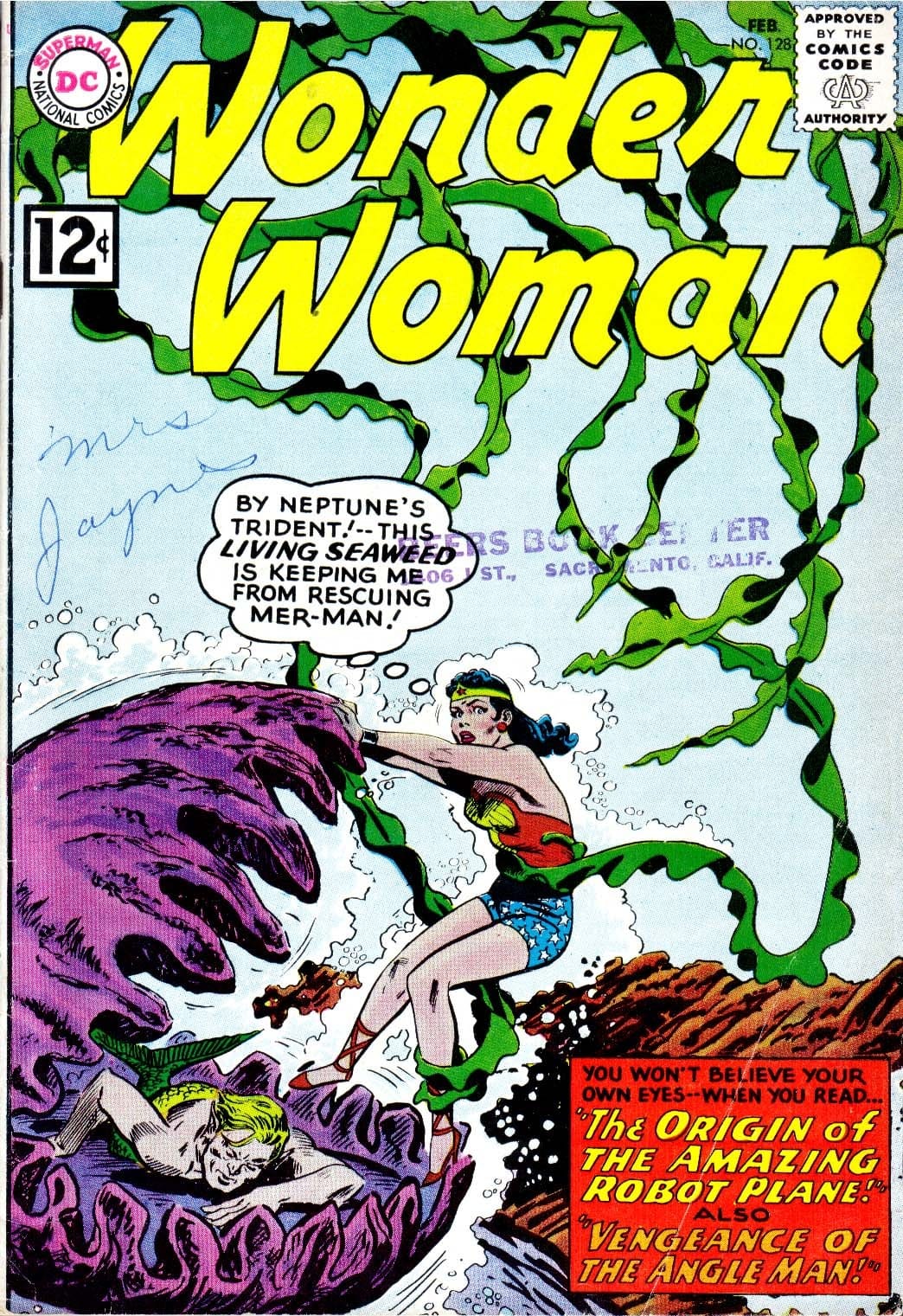 Wonder Woman Saves Mer-Man From a Giant Clam After He Asks Her Out On a Date