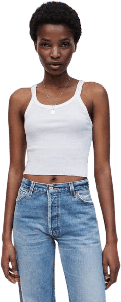 RE/DONE | Cropped Ribbed Tank
