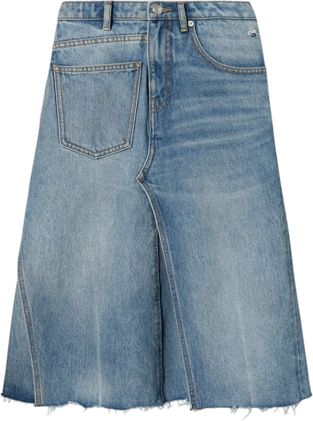 Tory Burch Deconstructed Denim Skirt