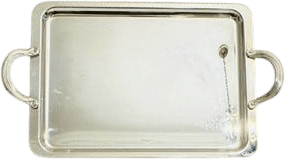 Vintage Art Deco Style Large Christofle Silverplate Tray With Handles