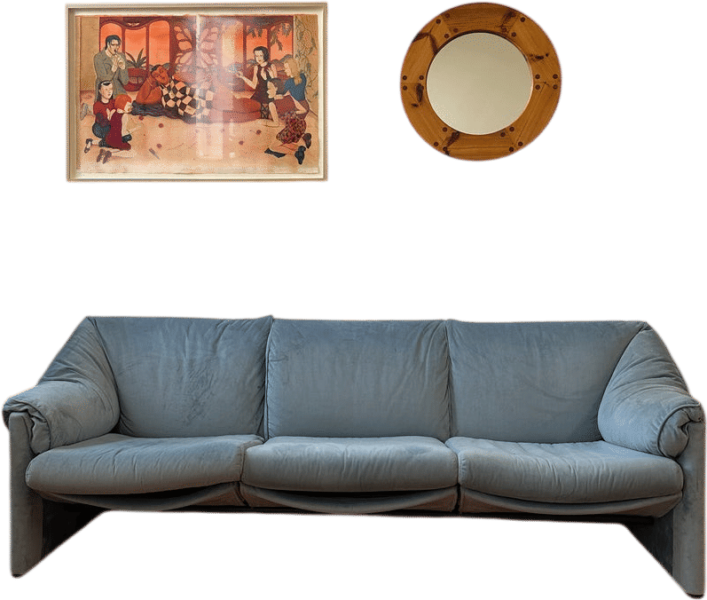 1970s Cassina Babalao 3 Seater Sofa by Vico Magistretti