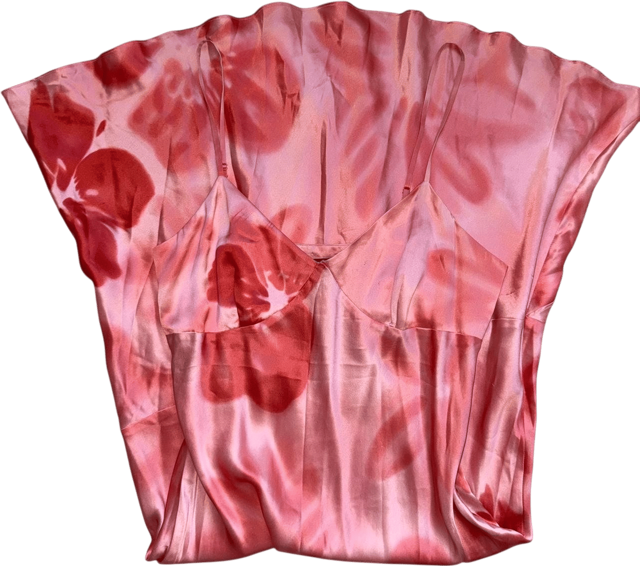 Express Pink Satin Floral Dress