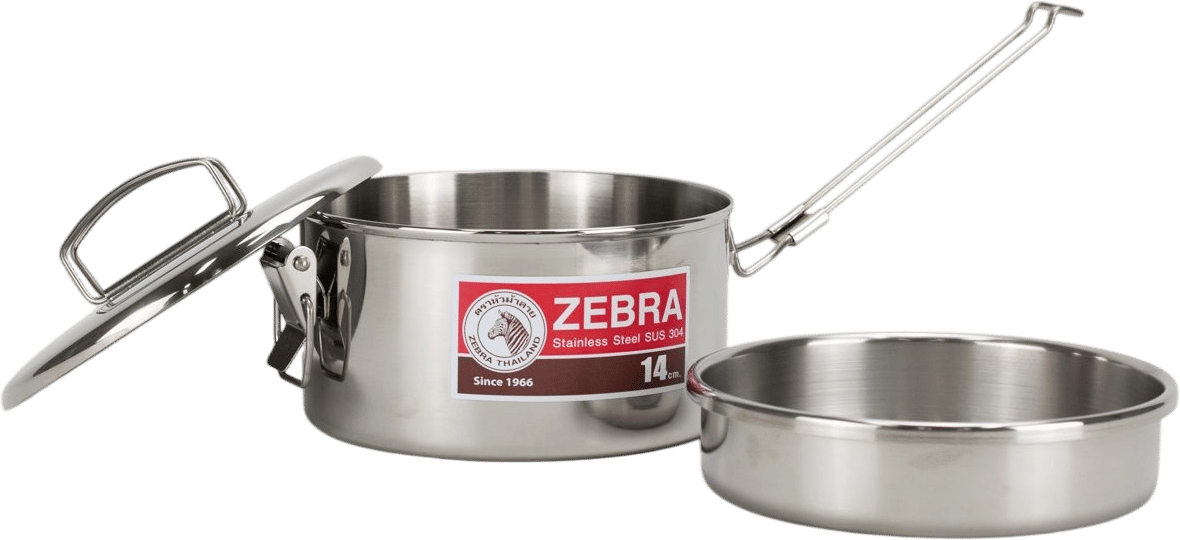 Zebra’s stainless steel pot