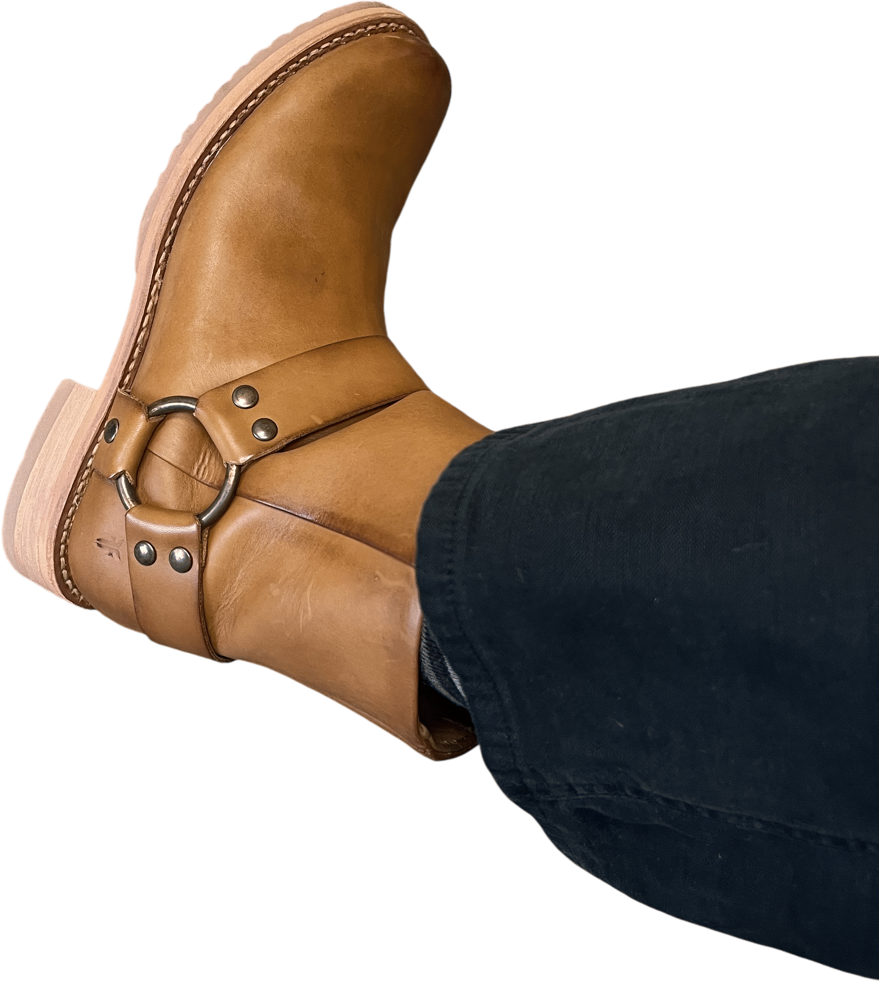 Wearing your new boots on the first cloudy day