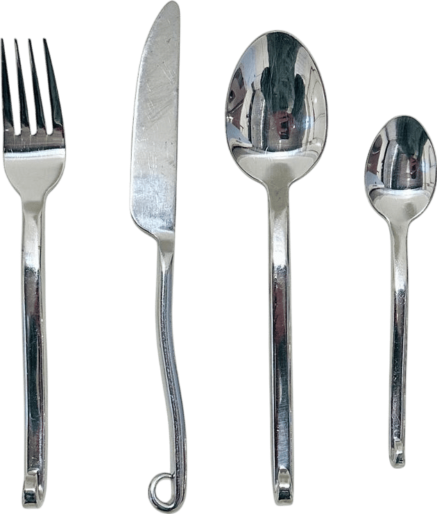 Set of post modern cutlery (24 pieces)