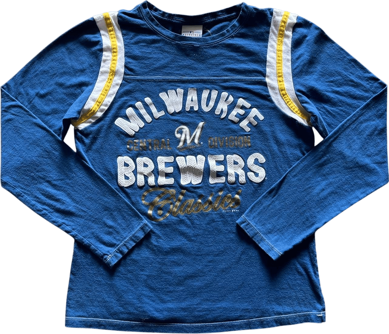 Vintage Milwaukee Brewers Striped Long-Sleeve Shirt