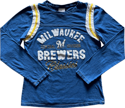 Vintage Milwaukee Brewers Striped Long-Sleeve Shirt