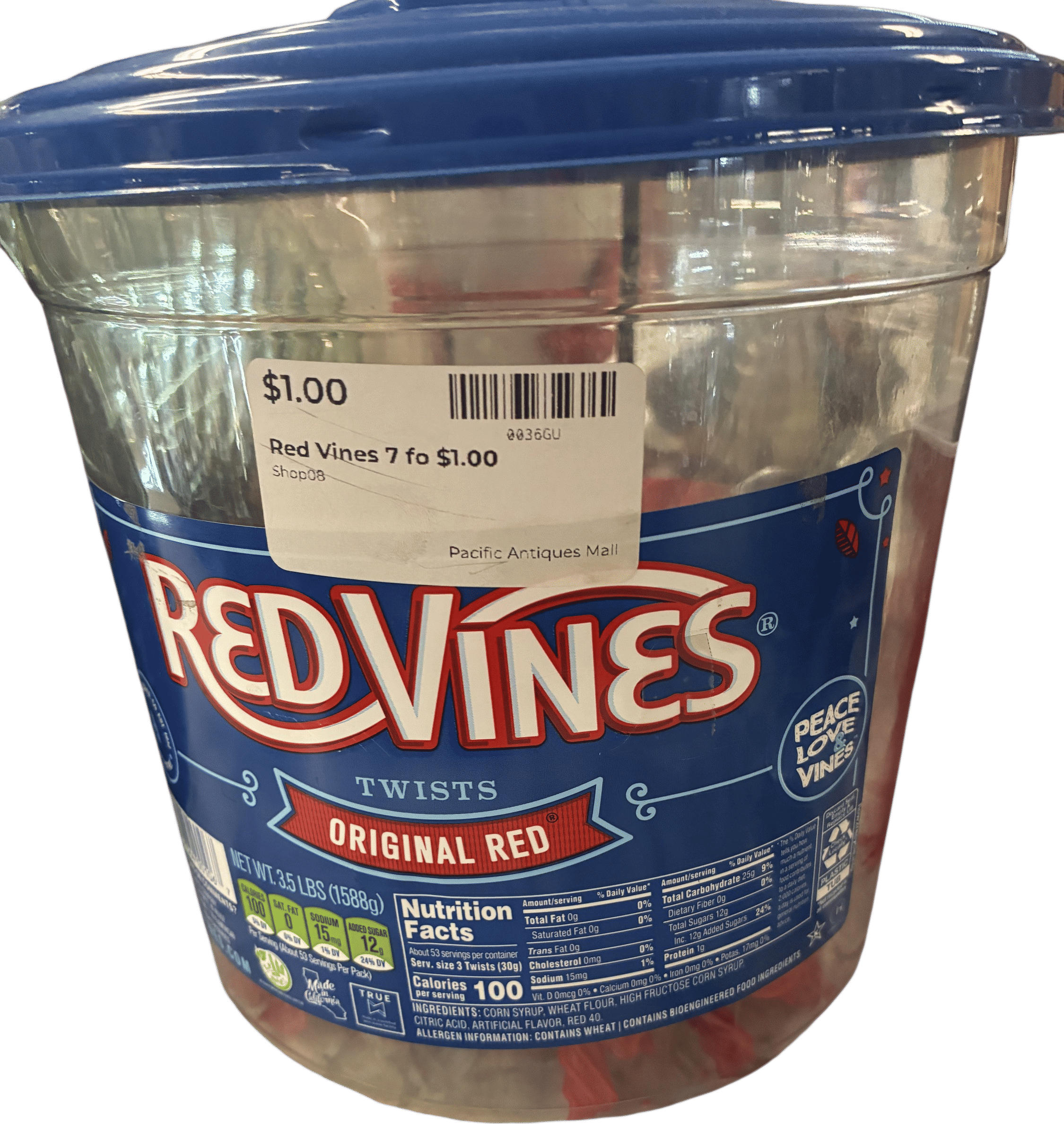 Local antique store selling red vines
