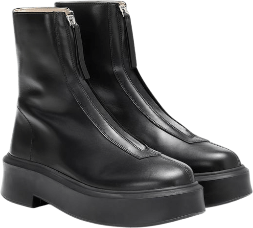 THE ROW | Zipped 1 Leather Ankle Boots