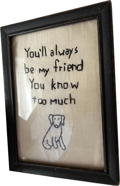 Embroidered Bathroom Sign