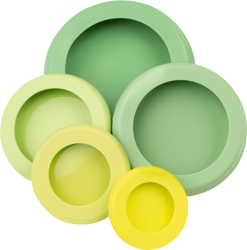Food Huggers Reusable Silicone Food Savers - Sage Green | Grove Collaborative
