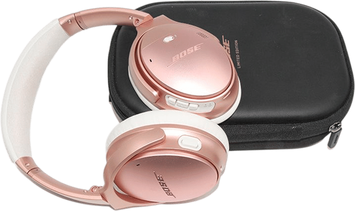 Bose QuietComfort 35 II Wireless Bluetooth Headphones Noise-Cancelling, Black Gray , Pink/ Blue Limited Edition