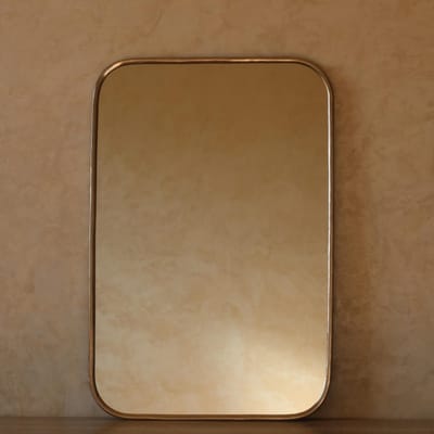 Handmade Brass Rectangular Moroccan Wall Mirror