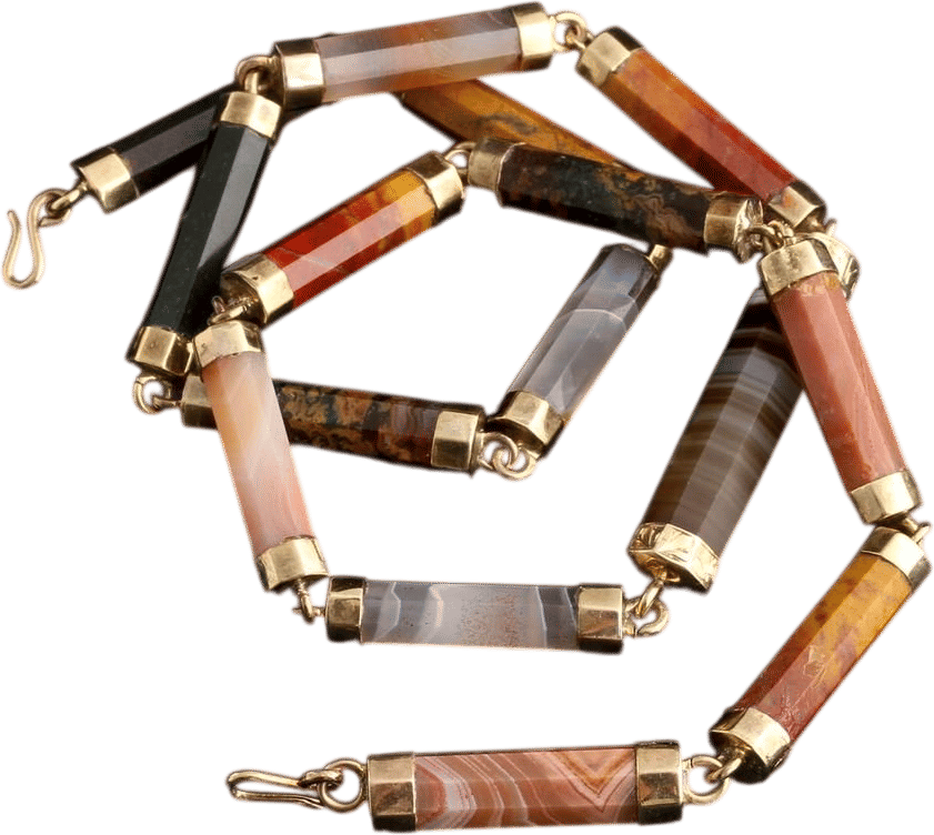 Victorian agate specimen jewelry