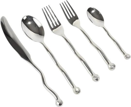 Silver Sphere Flatware Set