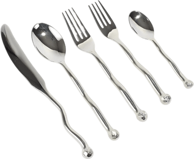 Silver Sphere Flatware Set