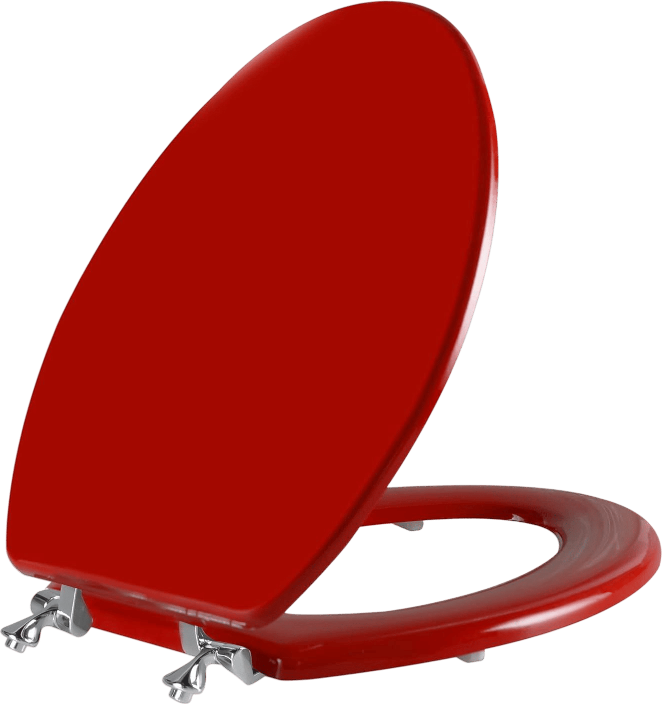 A red toilet seat