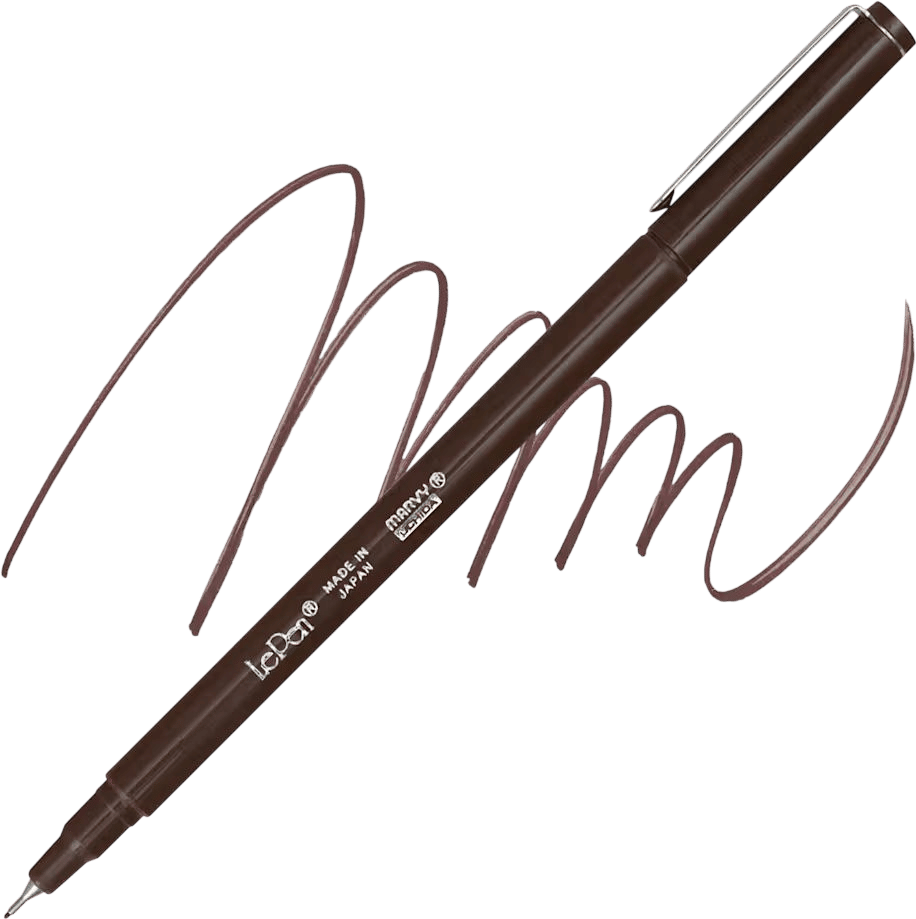 Marvy Uchida LePen Fine Line Marker - Brown