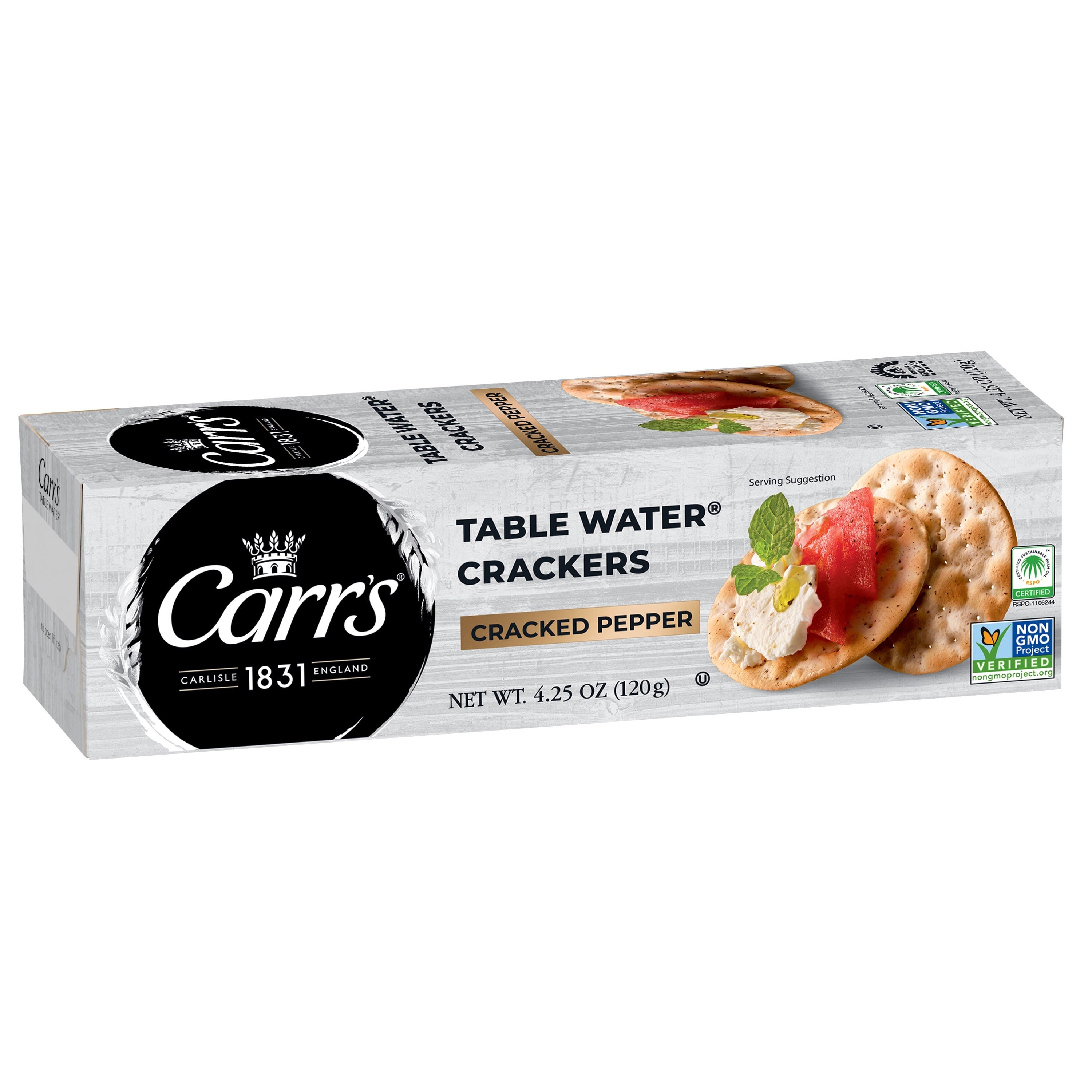 Carr's Table Water Crackers with Cracked Pepper